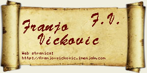 Franjo Vicković vizit kartica